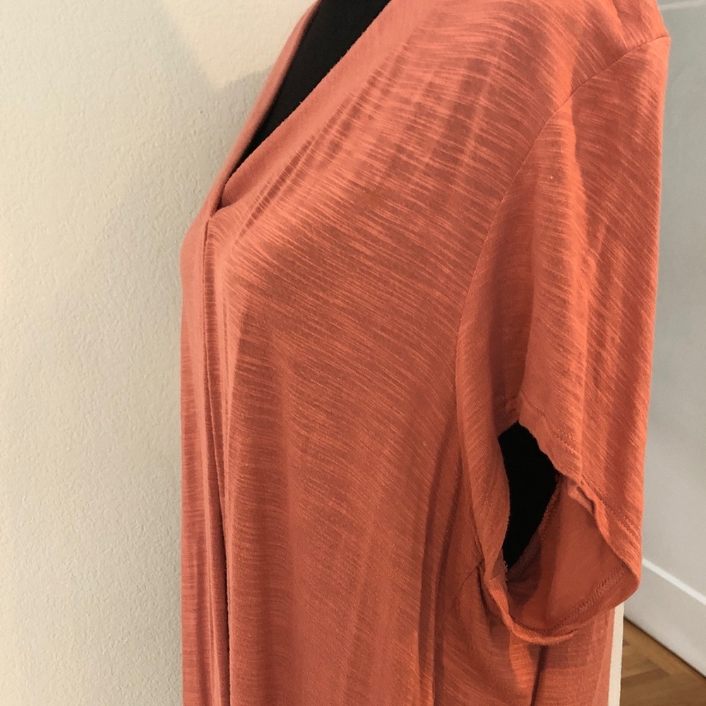 Old Navy Burnt Sienna V-Neck Short Sleeve Tunic, XL Tall - Picture 3 of 14